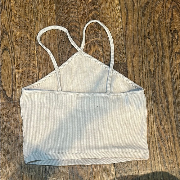 Zara Tan Halter Crop Top - Picture 2 of 4
